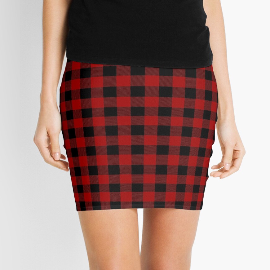 Black plaid clearance skirt 6x6