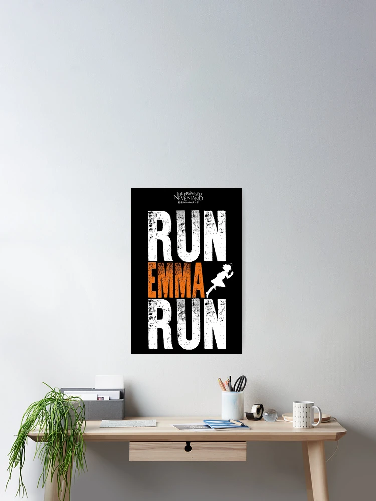 Aperçu 2 sur 3. Poster avec l'œuvre LE NEVERLAND PROMIS: RUN EMMA RUN créée et vendue par FunGangStore.