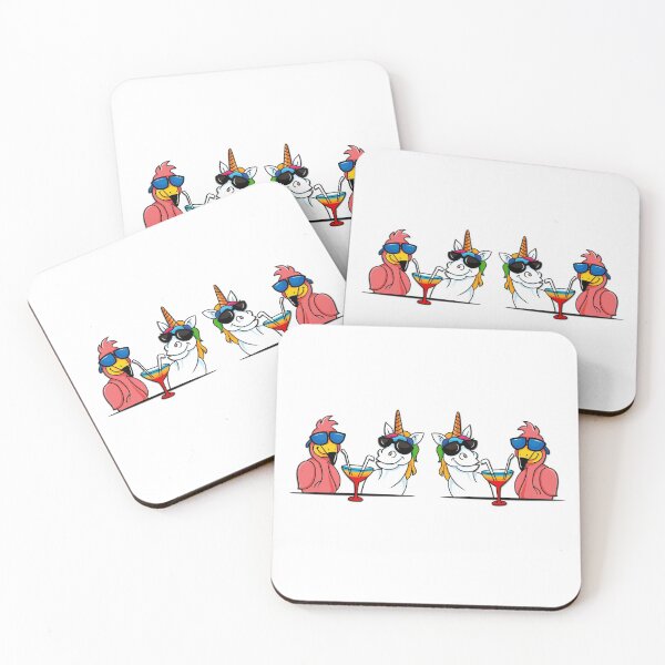 Item preview,  UNICORN & BIRD ENJOYING A COCKTAIL designed and sold by R.U BOLD.