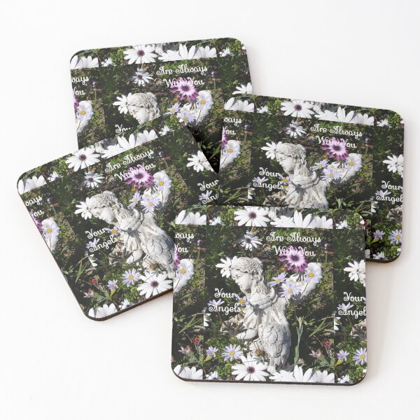 Item preview, Your Angels Are Always With You Purple Floral - Inspirational Angel Quote designed and sold by Sarah  Rajkotwala.