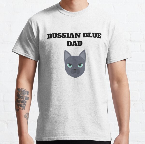 Russian blue dad cat Classic T-Shirt