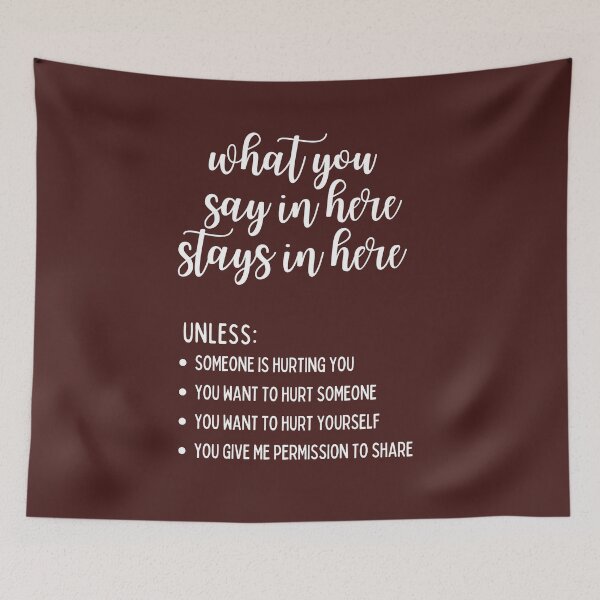 Item preview, What You Say In Here Stays In Here Confidentiality Reminders  designed and sold by natalieritchie.