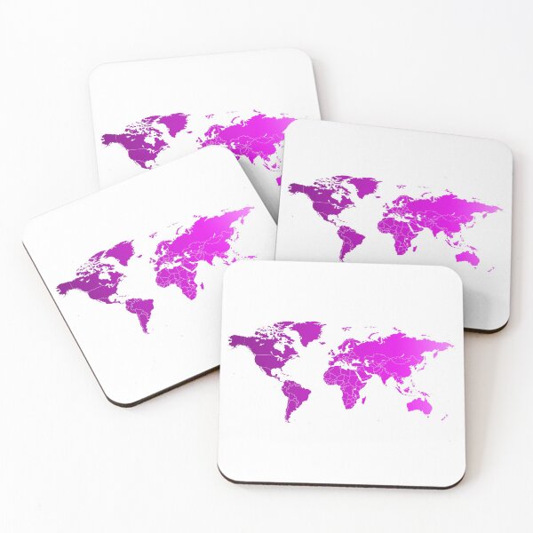 Item preview, Purple World Map designed and sold by ganje.