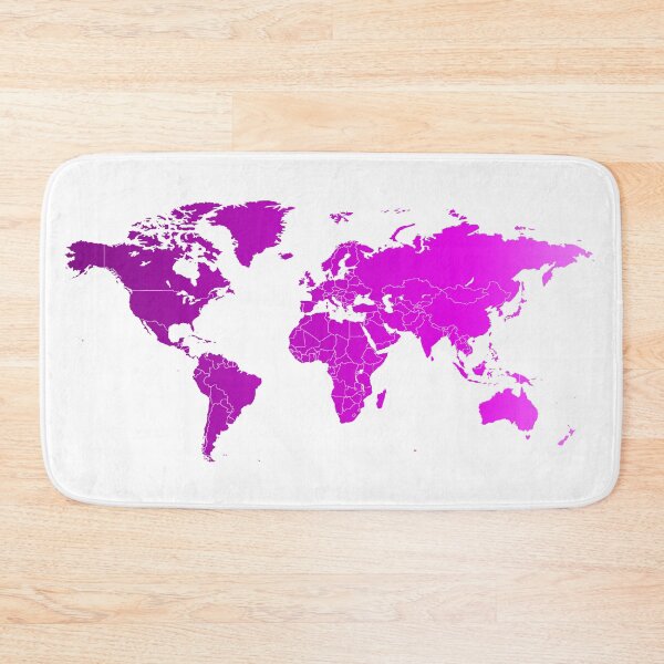 Item preview, Purple World Map designed and sold by ganje.