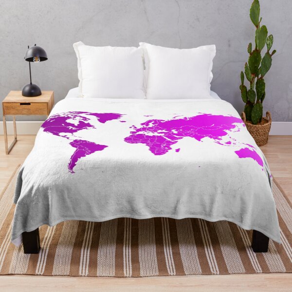 Item preview, Purple World Map designed and sold by ganje.