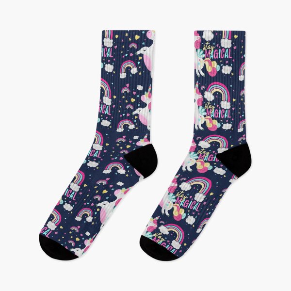 Item preview, Stay Magical Cartoon Unicorn with Rainbows  designed and sold by SquinkCreative.