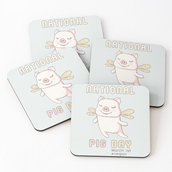 Item preview, National Pig Day VEGAN designed and sold by ViewerEqualsPhoton.
