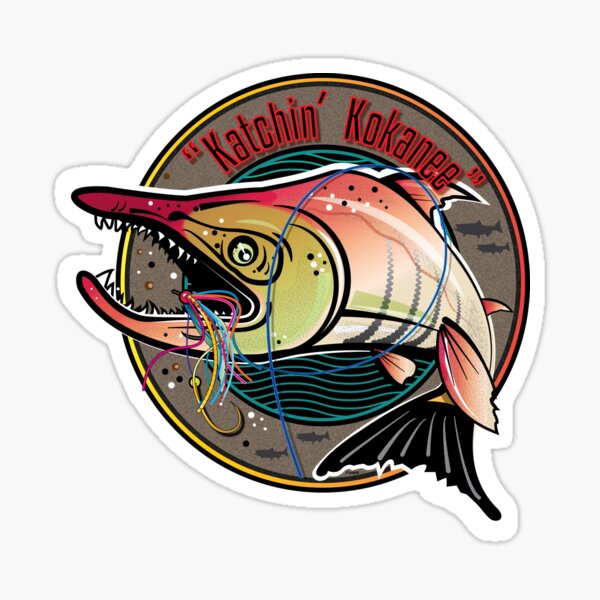 Kokanee Addict Fishing Sticker - Color - Free Shipping
