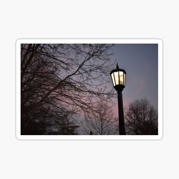 Lamppost at Evening Time Sticker