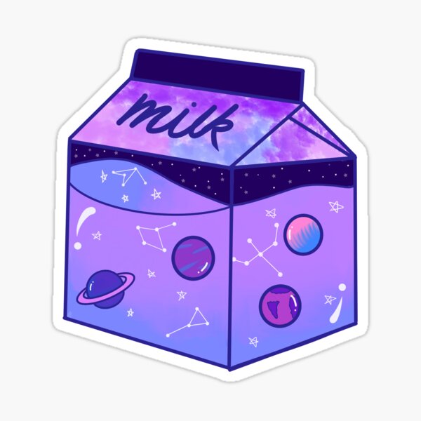 Milk Carton, Holographic Sticker, Handmade Sticker, Stickers, Kawaii M –  littlepaperies
