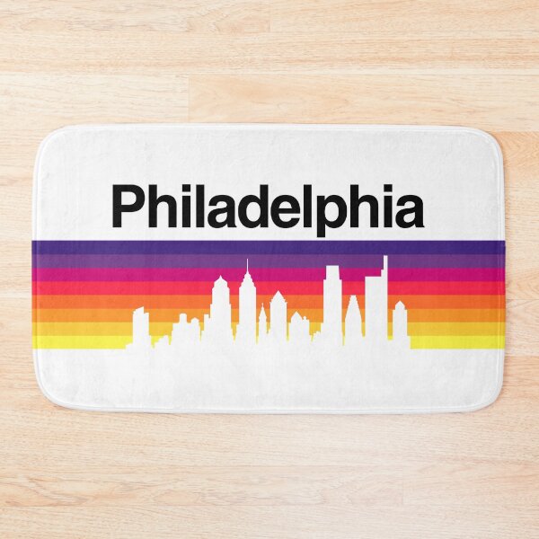 Item preview, Philadelphia Skyline, Sunset Gradient - White designed and sold by DionBlaster.