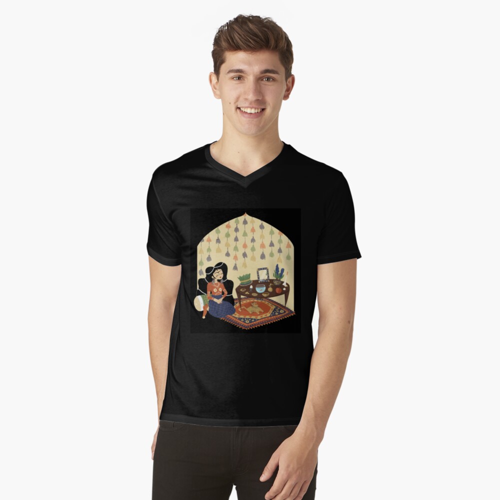Aperçu de l'œuvre T-shirt col V créée et vendue par mintcult.