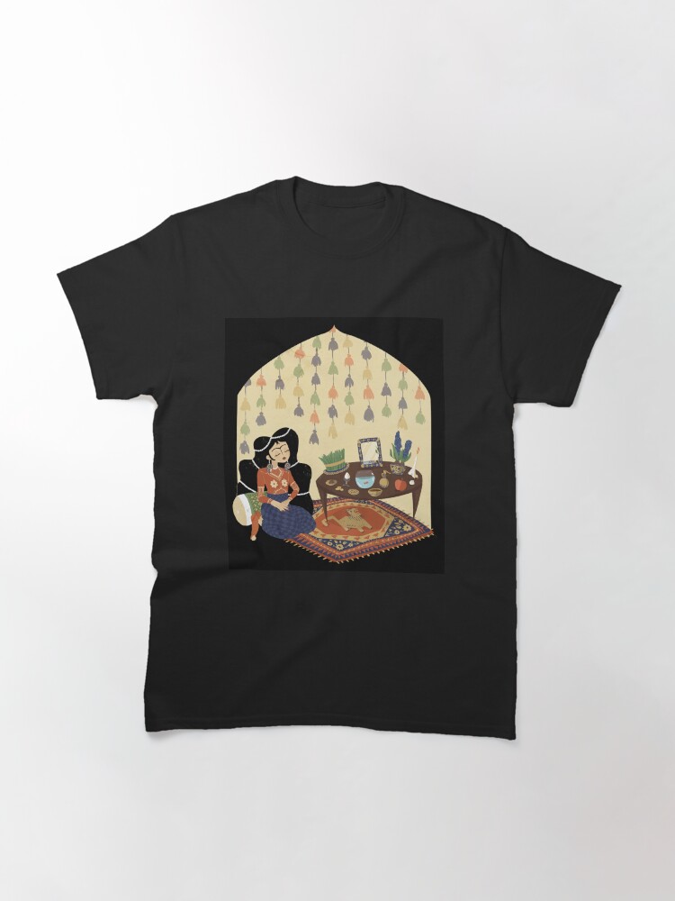 Aperçu 3 sur 7. T-shirt classique avec l'œuvre Norouz créée et vendue par mintcult.