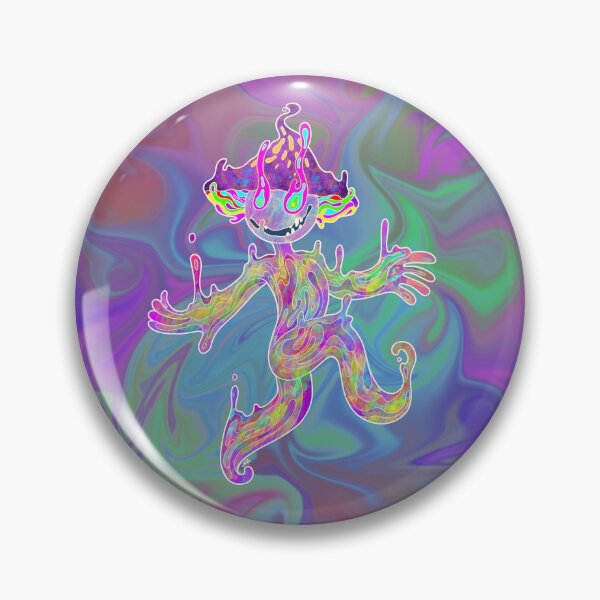 Item preview, Psychedelic Mushroom Man (vibrant version background) designed and sold by PencilPossessor.