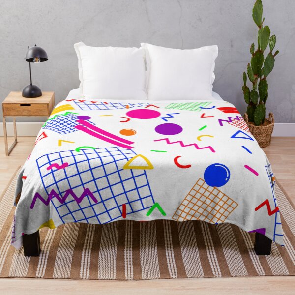 Item preview, 1980s Retro Geometric Confetti on a White Background Large Sized Repeating Pattern designed and sold by Nicolette Olivier.