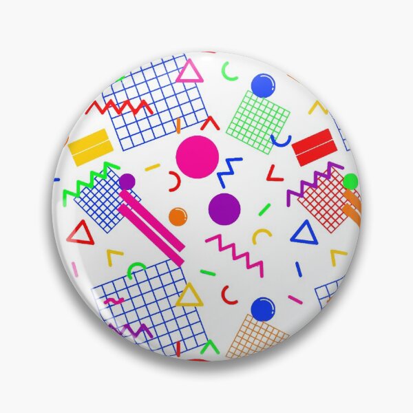 Item preview, 1980s Retro Geometric Confetti on a White Background Small Sized Repeating Pattern designed and sold by Nicolette Olivier.