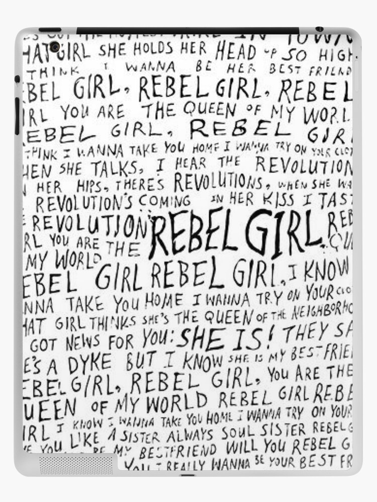 Rebel Girl Typ Title Lyrics of Song  iPad Case & Skin for Sale by