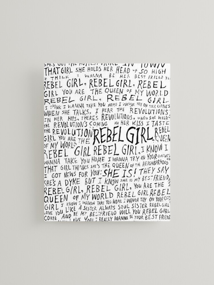 Rebel Girl Typ Title Lyrics of Song  iPad Case & Skin for Sale by