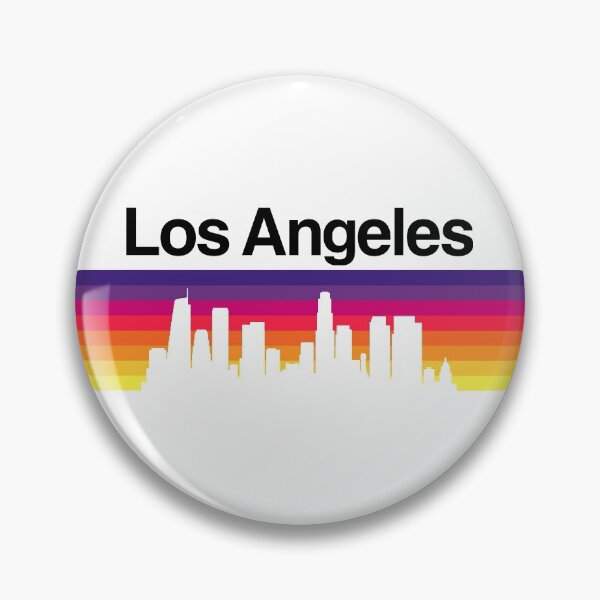 Item preview, Los Angeles Skyline, Sunset Gradient - White designed and sold by DionBlaster.