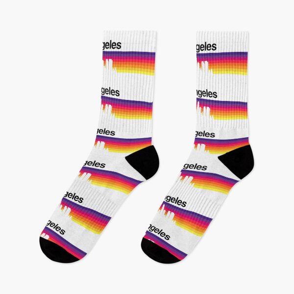 Item preview, Los Angeles Skyline, Sunset Gradient - White designed and sold by DionBlaster.