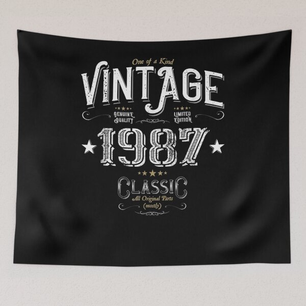 Item preview, Vintage 34th Birthday Gift For Men And Women Born In 1987  designed and sold by shirleyfinley.