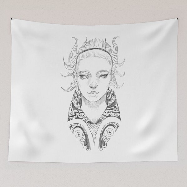 Item preview, Cool Pencil Drawing Intricate Lady 1 designed and sold by papererwin.