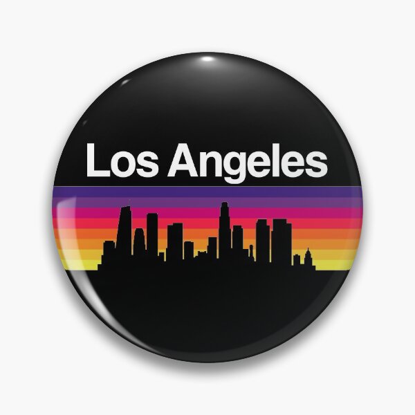 Item preview, Los Angeles Skyline, Sunset Gradient - Black designed and sold by DionBlaster.