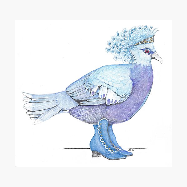 Item preview, Victoria Crowned Pigeon in Victorian shoes designed and sold by JimsBirds.
