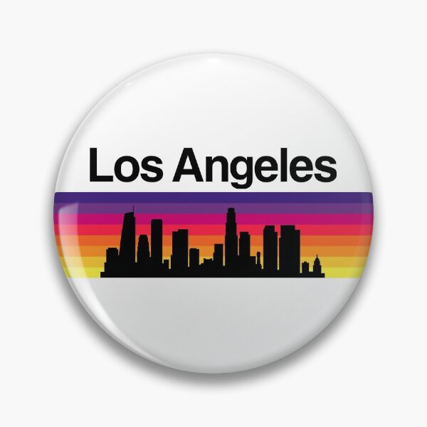 Item preview, Los Angeles Skyline, Sunset Gradient - White 2 designed and sold by DionBlaster.