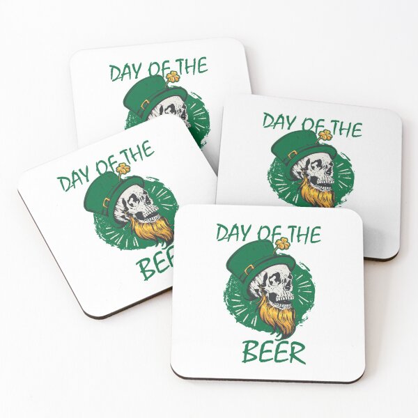 Item preview, Funny skull Day of the beer Saint patrick day tee designed and sold by TheFlipRepublic.