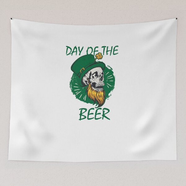 Item preview, Funny skull Day of the beer Saint patrick day tee designed and sold by TheFlipRepublic.
