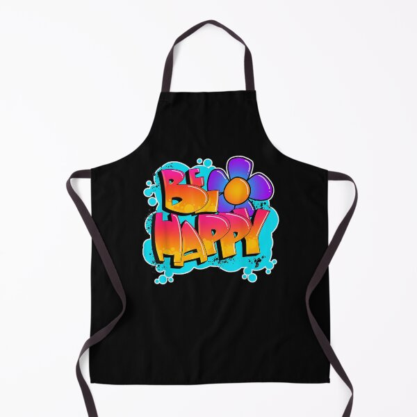 Item preview, Be Happy Bright Color Flower Graffiti Bubble Letter Fun designed and sold by shirleyfinley.