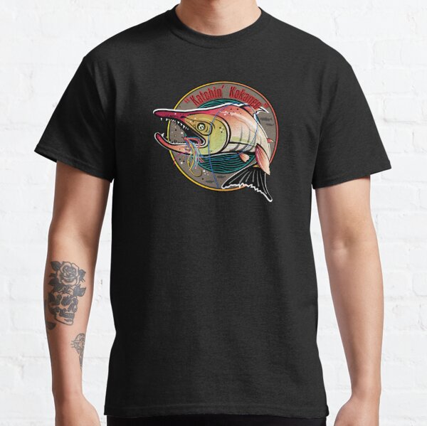  Awesome Salmon Fishing Great Grandpa Great Kokanee Fisherman  T-Shirt : Clothing, Shoes & Jewelry