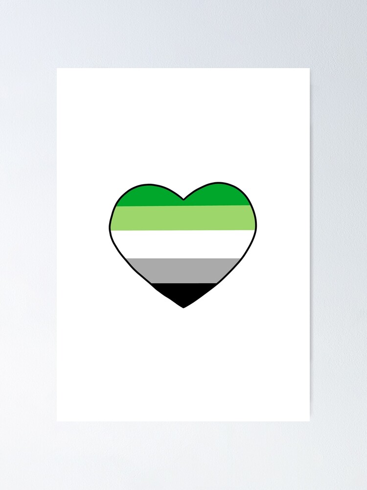 Aromantic Pride Flag Heart Poster For Sale By Reader Shawna Redbubble 