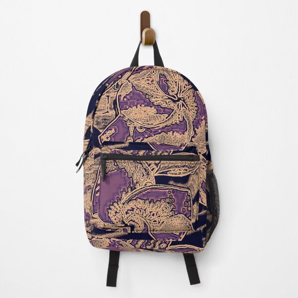 Item preview, BATIK STYLE FLORAL IN PURPLE, TAN AND BLACK designed and sold by Opalbluerose.