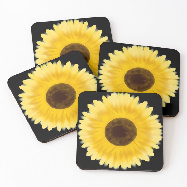 Item preview, Painted Sunflower in Black designed and sold by leashonlife.
