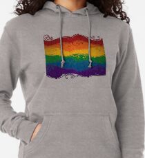 Dekorative Regenbogenfahne Leichter Hoodie