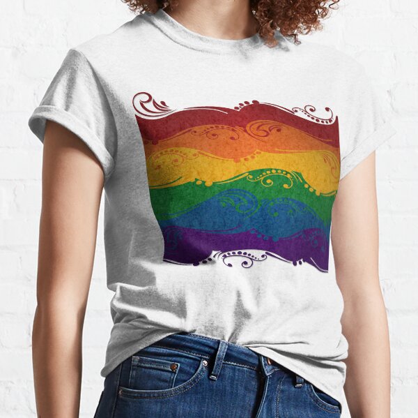Ornamental Rainbow Flag Classic T-Shirt