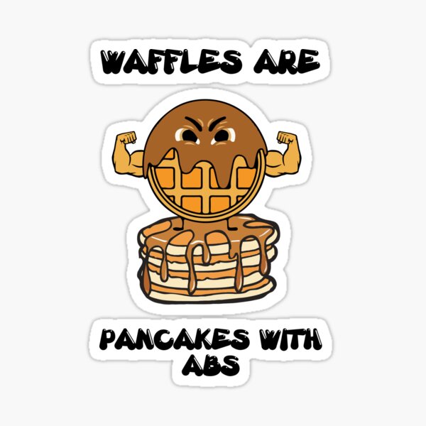 Item preview, Waffles breakfast pun - Pancake with abs - Silly Joke designed and sold by Aziro-designs.