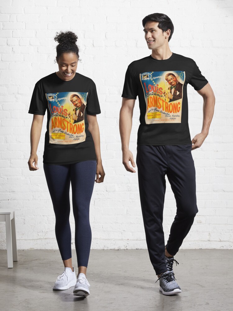 Louis Armstrong vintage jazz concert poster t-shirt