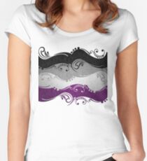 Asexual Ornamental Flag Women's Fitted Scoop T-Shirt