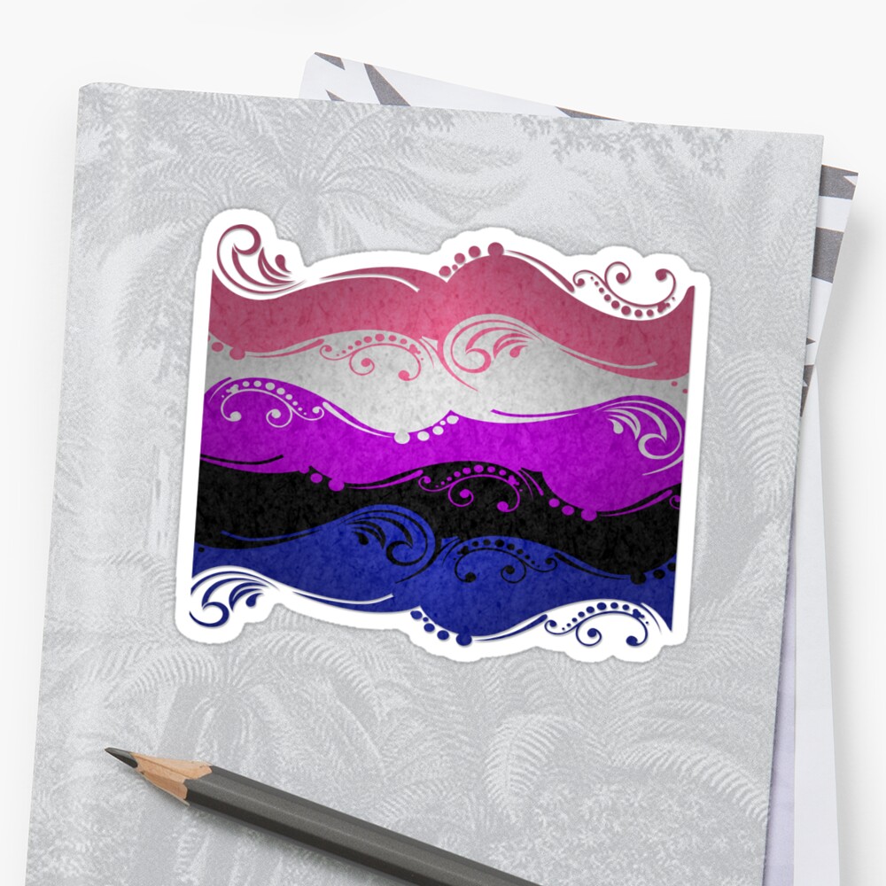 Gender Fluid Ornamental Flag Stickers By Liveloudgraphic Redbubble 2699