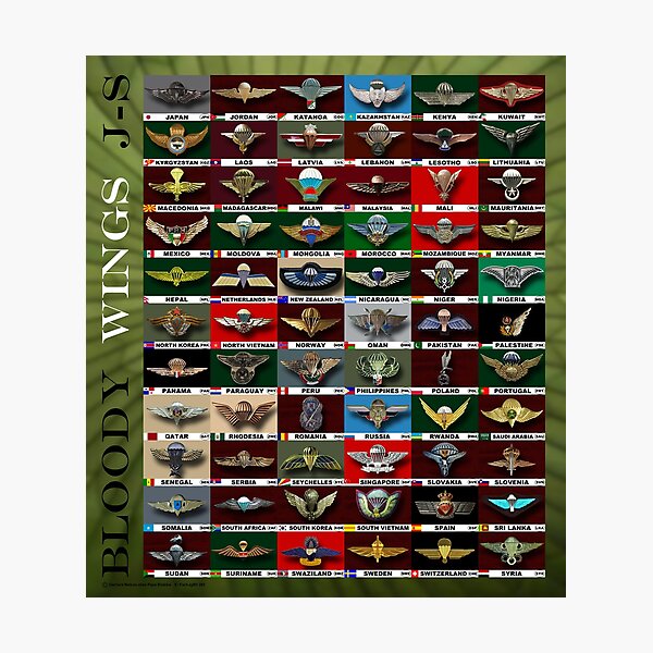 Bloody Wings; Para Badge; J-S; Photographic Print