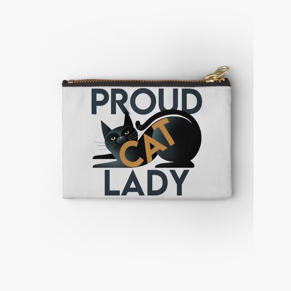Item preview, Proud Cat Lady, bold text on black cat designed and sold by Giddygoatthe3rd.
