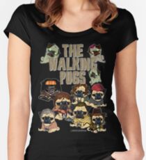 Camiseta entallada de cuello redondo The Walking Pugs