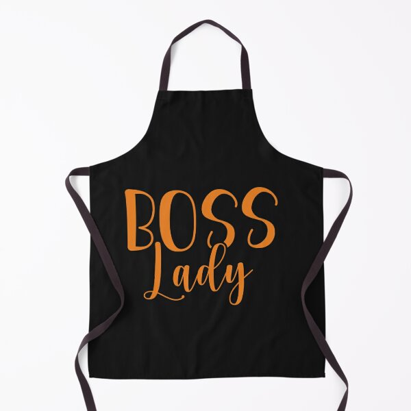 Apron - Wife Mom Boss, Kitchen Apron with Three-section Pocket