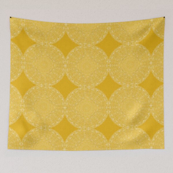 Item preview, Beautiful Bohemian Yellow Mandala Tiled Pattern Design // Minimalism  designed and sold by AEJdesign.
