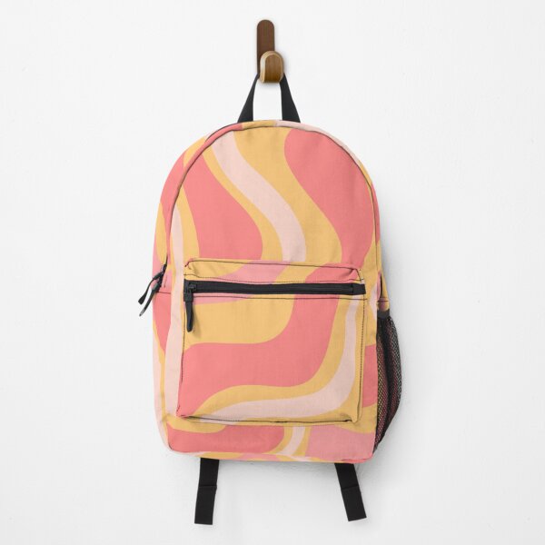 Item preview, Liquid Swirl Retro Modern Abstract Pattern in Mustard Yellow, Pink, and Blush designed and sold by kierkegaard.