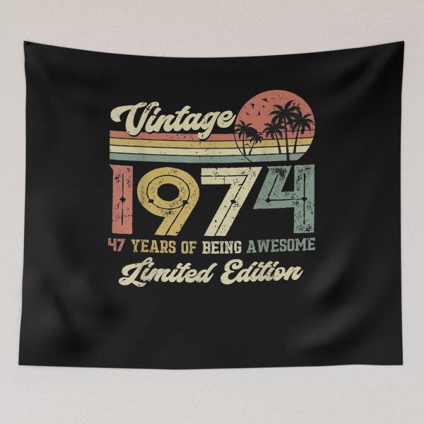 Item preview, Vintage 1974 Retro 47 Year Old 47th Birthday Gift Men Women  designed and sold by aguilaro.