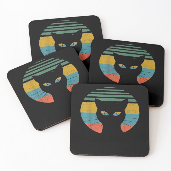 Item preview, Cat Silhouette Vintage Retro Funny Animal Cats Lovers Gifts  designed and sold by charissamo77.